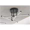 Sikrea ELIA/PLPD N Lampadario a soffitto a LED in metallo nero opaco 24W 1740LM SDD 2800 - 5000K dimmerabile 70cm
