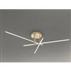 Sikrea ELIA/PLPD O Lampadario a soffitto a LED in metallo oro verniciato 24W 1740LM SDD 2800 - 5000K dimmerabile 70cm