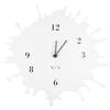 Vesta Orologio SKIZZO da parete in cristallo acrilico bianco 33,5cm