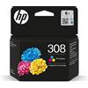 HP Cartucce HP 308 Tricromia (7FP20UE) Giallo, Ciano, Magenta