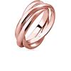 Elli Anello Intrecciato da Donna, in Argento 925, Placcato Oro Rosa, Misura 56