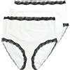 Ulla Popken 3 Pezzi, Maxi Lettera, Pizzo e Pois 830465 Intimo, Bianco, 50-52 Donna