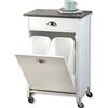 Kesper Carrello da cucina con sistema di raccolta differenziata, materiale: fibra di plastica, dimensioni: 50 x 79 x 37 cm, colore: bianco, grigio | 25527 13