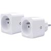 Konyks PRISKA FR DUAL PACK - Presa elettrica intelligente, confezione da 2, controllo Wi-FI + BT? 16A con contatore conso, programma e scenari compatibili Tuya, Alexa e Google Home, Bianco