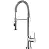 Paini - Rubinetto Miscelatore Monocomando Cucina, Lavello, Cromato, Leva laterale orientabile, con Attacco Doccia Automatico, Design moderno, interamente prodotto e lavorato in Italia