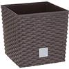Prosperplast Prosper Plast drts170l-440u 17 x 17 x 17 cm Vaso per fiori Rato Low, Marrone scuro