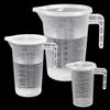 YAANBUNB 3 Pz Misurini Graduati in Plastica,Bicchiere Graduato da Cucina 100/250/500 ML,Caraffa Graduata con Coperchio e Manico,Contenitore Graduato per Misurare Laboratorio, Panetteria, Cucina