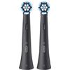 Oral-B Testine di Ricambio iO Series Gentle Care Nere, Testine Rotonde Originali, per Gengive Sensibili, 2 Testine