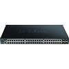 D-Link DGS-1250-52XMP/E, 52-porte Layer 2/3 Smart Managed Gigabit Switch (48x porte BASE-T PoE, 4x 10G SFP+) - Solo cavo di alimentazione UE