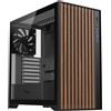 ITEK Case WOODY - Gaming Tower- ATX- 3x14cm Black fan- 2xUSB3- Type-C- Wood Front- Temp Glass Side Panel - ITGCAWO28B