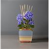 Vesta AURORA PROFUMATORE PER AMBIENTI IN PLEXIGLASS DECORATO ORTENSIA COLORE LILLA CON 100 ML INCLUSA FRAGRANZA ANIMA CHIARA FIRENZE