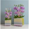 Vesta LIVINIA PROFUMATORE PER AMBIENTI IN PLEXIGLASS DECORATO ORCHIDEA COLORE LILLA CON 200 ML INCLUSA FRAGRANZA DESTINO CHIARA FIRENZE