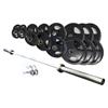 Blue Gym Set di Dischi Olimpici Gommati + Bilanciere Team Line 220cm (700lbs) 175KG