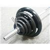 Blue Gym Set di Dischi Olimpici Gommati + Bilanciere Cromato 220cm (350lbs) da 130kg