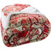 SoNiT home decor | Coperta Matrimoniale - Plaid Matrimoniale - Coperta Pile Matrimoniale - Morbida - Calda - Per Divano - Letto - 230x200 Disegno Cashmere Rosso