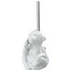 WENKO DIE BESSERE IDEE Monkey Quiet-Porta scopino per WC, Ceramica, Bianco, 15 x 69 x 20 cm