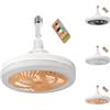 TniEWFBHSD Ventilatori Da Soffitto Con E Telecomando, Iccoli Ventilatore Da Soffitto Portatile Plug-In Soffitto Con Luce,Ventilatore A Soffitto Con Lampada Dimmable Da Letto Da Cucina (Giallo)