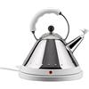 Alessi MG32 W Bollitore Elettrico Cordlless, Acciaio Inox e Resina Termoplastica, Bianco