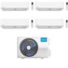 Midea Climatizzatore Inverter Quadri Split serie Elegance 9+9+9+9 con M4OE-28HFN8-Q Wi-Fi optional Classe A++ ,