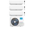 Midea Climatizzatore Trial Split serie Elegance 9+12+12 con M4O-36FN8-Q Inverter R 32 Wi-Fi optional Classe A++ ,