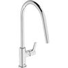 Ideal Standard - Gusto, Miscelatore monocomando per lavello da cucina, Bocca alta tubolare orientabile, Cromato