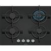 Siemens Piano cottura a gas EP6A6HI10 finitura vetro nero da 60 cm