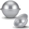 GOTOTOP 10 Cm Mezza Sfera Stampo per Torta Emisfero in Alluminio Stampo per Torte Argento Rotondo Stampo per Teglia Bikini Torta Dessert Budino Stampo da Forno
