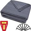 smartpeas Tappeto Da Campeggio 300X400Cm - Blu/Grigio - Altamente Robusto E Lavabile (Hdpe) + Inclusi: 8 Picchetti