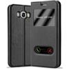 Cadorabo Custodia Libro per Samsung Galaxy J5 2016 in NERO COMETA - con Funzione Stand e Chiusura Magnetica - Portafoglio Cover Case Wallet Book Etui Protezione