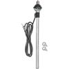 tomzz Audio 1000-032 Parafango telescopico universale testa piccola 1,2 m cavo spina DIN aspetto cromato