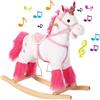 Does not apply Unicorno Cavallo a Dondolo per Bambini Con Suoni Realistici Struttura in Legno E