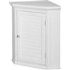 Teamson Home Versanora Armadio a muro in legno ad angolo per bagno, MDF, bianco, 57,15 x 38,1 x 60,96 cm