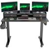 Morsut Scrivania Elettrica con Cassetti e Supporto per Monitor 140x60 cm, Scrivania Regolabile in Altezza su Ruote, Tavolo da Computer con Funzione Memoria e Protezione Anti-Collisione, Nero