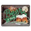 Nostalgic-Art Targa Vintage Beer O' Clock Glasses - Idea Regalo per Amanti della Birra, in Metallo, Design Retro per Decorazione, 15 x 20 cm