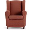 Eysa Llion Copripoltrona bergère elastica 70-90cm di schienale, arancione