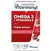 Vitarmonyl Omega 3 - Integratori per favorire la normale funzione cardiaca - Formula arricchita con Vitamina E, contro lo stress ossidativo - Per Adulti - Confezione da 60 perle softgel - Vitarmonyl
