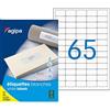 Agipa 102375 Agipa 102375 1625 Etichette multi uso, arrotondati, 38,1 mm x 21,2 mm, bianco