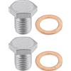 QUARKZMAN 2pz M12x1.5 Acciaio Motore Olio Scarico Tappo Vite con Guarnizione per BMW