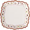 Villeroy & Boch Toy's Delight Piatti da Portata, Quadrato, Porcellana, Bianco/Multicolore, 26x26x0.1 cm
