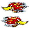 4R Quattroerre.it 14206 Sticker Adesivo 3D Coppia Picchio Fiamme