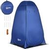 Outsunny Tenda Doccia da Campeggio e Spiaggia con Porta a Cerniera e Borsa di Trasporto, 126x124x189 cm, Blu Scuro