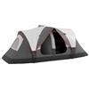 Outsunny Tenda da Campeggio 6 Posti con 2 Stanze Separate, Poliestere e Fibra di Vetro, 450x215x180 cm, Grigio