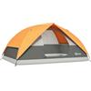 Outsunny Tenda da Campeggio per 3 Persone Impermeabile con Tasche, Gancio per Lanterna e Borsa di Trasporto, Arancione