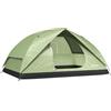 Outsunny Tenda da Campeggio per 3 Persone Impermeabile con Tasche, Gancio per Lanterna e Borsa di Trasporto, Verde