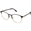 Ray-Ban RX6375 3051 | Occhiali da Vista Graduati | Prova Online | Unisex | Metallo | Tondi | Nero, Oro | Adrialenti
