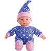 Simba Laura 105010010 - Bambola a forma di stella piccola in dolce pagliaccetto e berretto con lune e stelle luminose, 20 cm, Glow in The Dark, bambola per bambini a partire dai 12 mesi, blu
