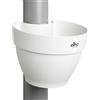 Elho Vibia Campana Drainpipe Clicker 40 - Vaso per Esterno - Ø 21.6 x H 16.3 cm - Bianco/Silky White