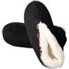 MaxW Pantofole invernali per uomo e donna peluche scarpe da letto morbide calde in pelle spagnola pantofole in pelle di mucca mocassini, Nero , 38 EU