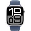 APPLE WATCH 10 46MM GPS+4G ALL. SPORT M/L ARGENTO/DENIM MOD. MWY13QF/A EAN 19594