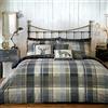 Dreams & Drapes Dreams 'n' Drapes, Connolly Check, Set di Copripiumino Matrimoniale e 2 federe per cuscino, Grigio (anthrazit), Letto King Size